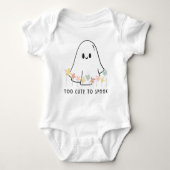 Niedliches Halloween Ghost Floral zu Niedlich, um Baby Strampler (Vorderseite)