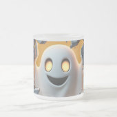 Niedliches Halloween Ghost - Funny Cracking Wall D Mattglastasse (Mittel)