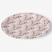 Niedliches Halloween Ghost Ghoul Orange Confetti P Pappteller (Schrägansicht)