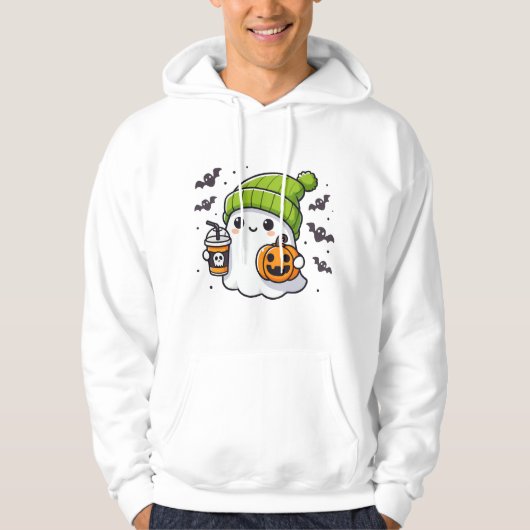 Niedliches Halloween-Ghost Hoodie (Vorderseite)