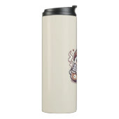 Niedliches Halloween Ghost in Herbst Beanie & Hot  Thermosbecher (Nach links gedreht)