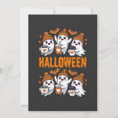 Niedliches Halloween-Ghost-Kaffeedesign Einladung (Vorderseite)