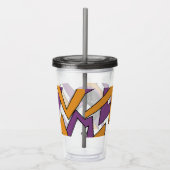 Niedliches Halloween Ghost-Lila Muster Acryltrinkbecher (Rechts)