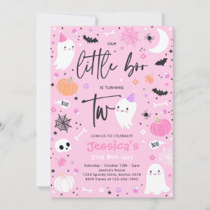 Niedliches Halloween Ghost Little Boo 2. Geburtsta Einladung
