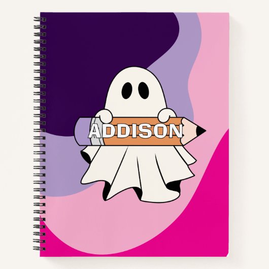Niedliches Halloween-Ghost-Notebook für Mädchen Notizblock (Vorderseite)