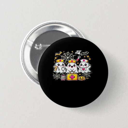 Niedliches Halloween Ghost Nurse Trio mit medizini Button