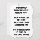 Niedliches Halloween-Ghost-Party Einladung (Rückseite)