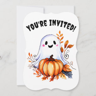 Niedliches Halloween-Ghost-Party Einladung