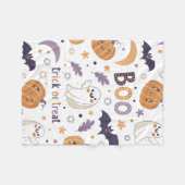 Niedliches Halloween Ghost & Pumpkin Baby Blanket Fleecedecke (Vorderseite (Horizontal))