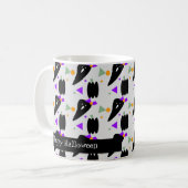 Niedliches Halloween Ghost Pumpkin Colorful Confet Kaffeetasse (Vorderseite Links)