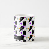 Niedliches Halloween Ghost Pumpkin Colorful Confet Kaffeetasse (Mittel)