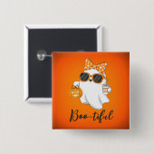 Niedliches Halloween Ghost Pumpkin Gewürz Personal Button (Vorne & Hinten)