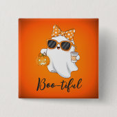 Niedliches Halloween Ghost Pumpkin Gewürz Personal Button (Vorderseite)