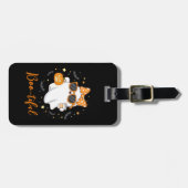 Niedliches Halloween Ghost Pumpkin Gewürz Personal Gepäckanhänger (Vorderseite horizontal)