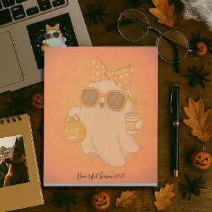Niedliches Halloween Ghost Pumpkin Gewürz Personal Notizblock