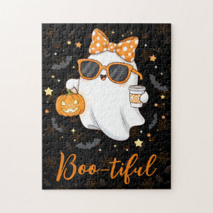 Niedliches Halloween Ghost Pumpkin Gewürz Personal Puzzle