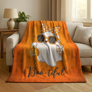 Niedliches Halloween Ghost Pumpkin Gewürz Personal Sherpadecke