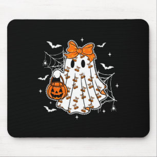 Niedliches Halloween Ghost Pumpkin Girl Coquette S Mousepad