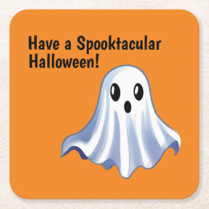 Niedliches Halloween-Ghost Rechteckiger Pappuntersetzer