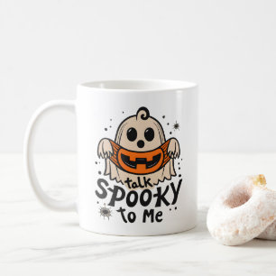 Niedliches Halloween Ghost Retro : Sprich mit mir Kaffeetasse
