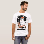 Niedliches Halloween Ghost Riding Fahrrad Hallowee T-Shirt (Vorne ganz)