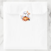 Niedliches Halloween-Ghost Runder Aufkleber (Tasche)