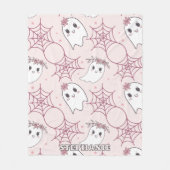 Niedliches Halloween Ghost & Spiderweb Muster (2) Fleecedecke (Vorderseite)