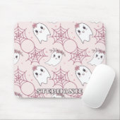Niedliches Halloween Ghost & Spiderweb Muster (2) Mousepad (Mit Mouse)