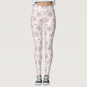 Niedliches Halloween Ghost & Spiderweb Muster Leggings