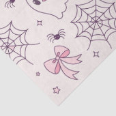 Niedliches Halloween Ghost & Spiderweb Muster Seidenpapier (Detail)