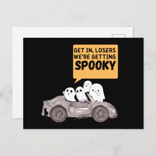 Niedliches Halloween-Ghost-Spooktacular-Party Postkarte (Vorne/Hinten)
