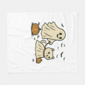 Niedliches Halloween Ghost Walking Ghost Cat Class Fleecedecke (Vorderseite (Horizontal))