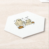 Niedliches Halloween Ghost Walking Ghost Cat Class Untersetzer (angewinkelt)