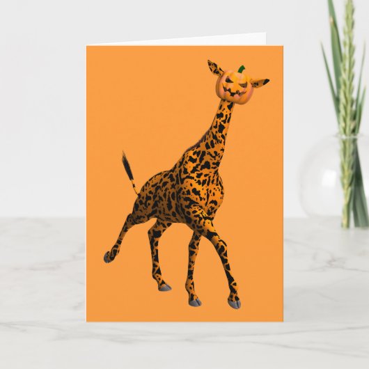 Niedliches Halloween-Giraffe Karte (Vorderseite)