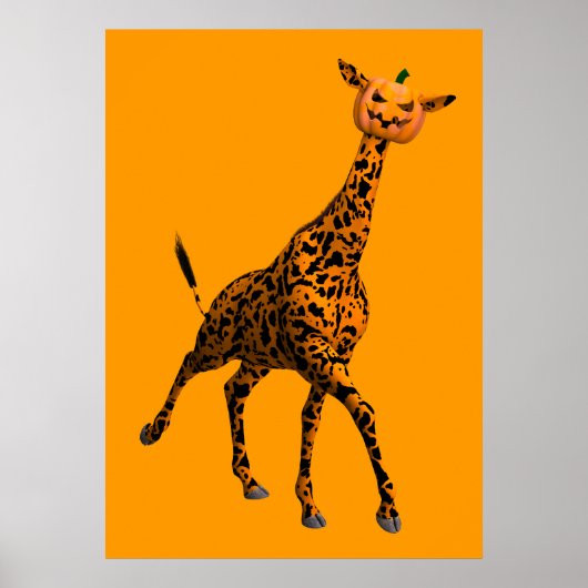 Niedliches Halloween Giraffe Poster (Vorne)