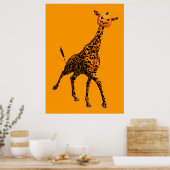 Niedliches Halloween Giraffe Poster (Küche)