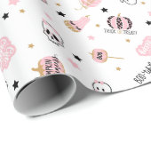 Niedliches Halloween-Glam-Geschenkpapier Geschenkpapier (Rolleneckpunkt)