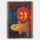 Niedliches Halloween-Glühdesign Decke (Vorderseite Vertikal)