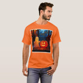 Niedliches Halloween-Glühdesign T-Shirt (Vorne ganz)