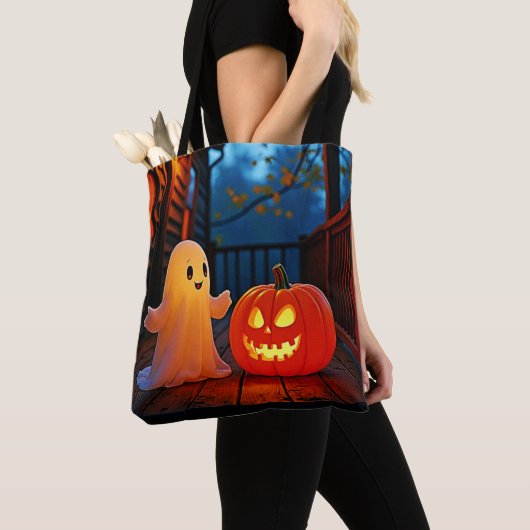 Niedliches Halloween-Glühdesign Tasche (Von Nahem)