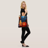 Niedliches Halloween-Glühdesign Tasche (Am Model)