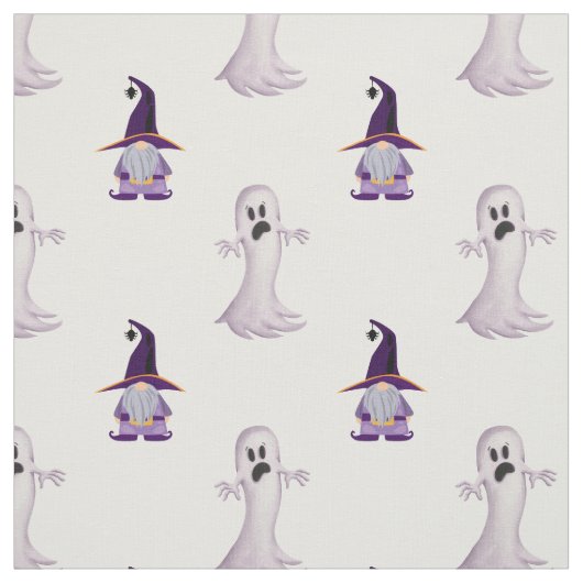 Niedliches Halloween Gnome Ghost Pattern Stoff (Muster)