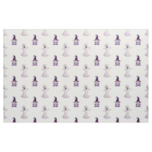 Niedliches Halloween Gnome Ghost Pattern Stoff (Fat Quarter (45,7 x 55,9 cm))