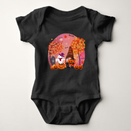Niedliches Halloween-Gnome und Ghost-Baby-Bodysuit Baby Strampler