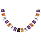 Niedliches Halloween Gnomes Orange Lila Party Wimpelkette (Alle)