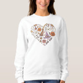 Niedliches Halloween Heart Sweatshirt (Vorderseite)