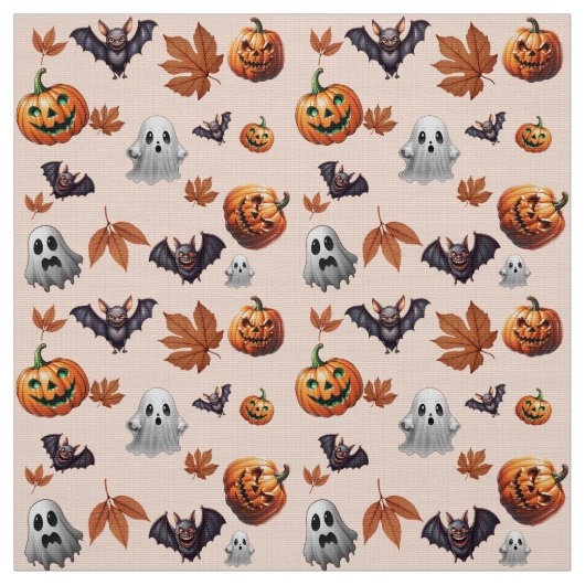 Niedliches Halloween-Herbstmuster Stoff (Muster)