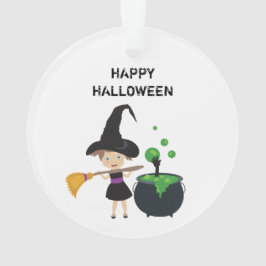Niedliches Halloween Hexenhappy Halloween Ornament