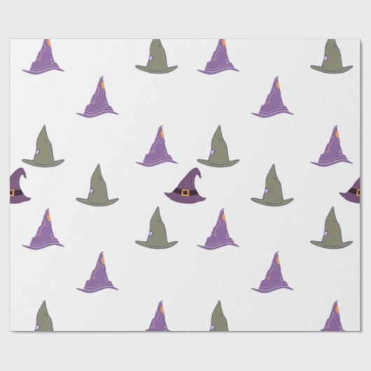 Niedliches Halloween Hexenhüte Kinder-Party-Gesche Geschenkpapier (Flach)