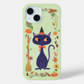 Niedliches Halloween Hexenkatze Case-Mate iPhone Hülle (Rückseite)